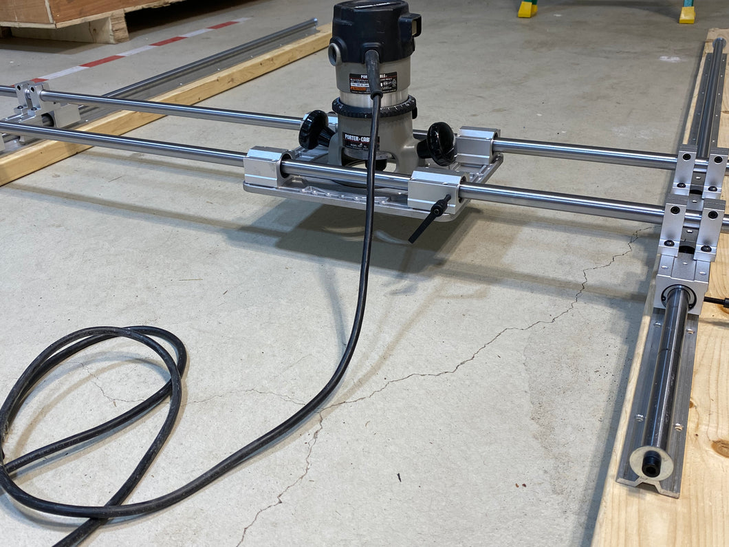 DIY Router sled Kit. 20mm linear bearings rails and supports